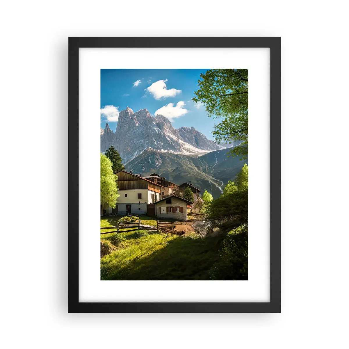 Plakat i sort ramme - Alpeidyl - 30x40 cm