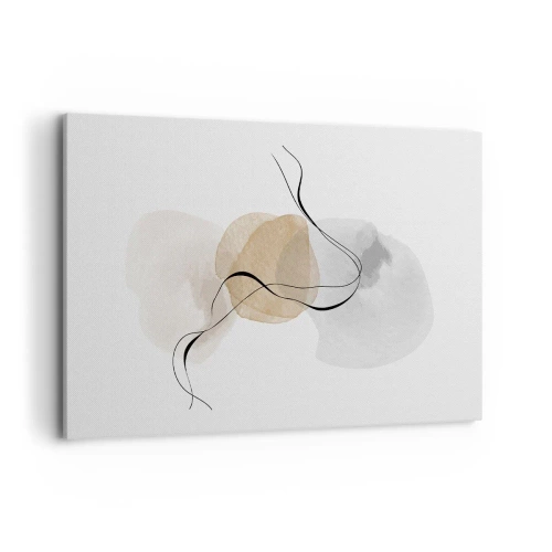 Lærredstryk - Billede på lærred - Perler i luften - 100x70 cm