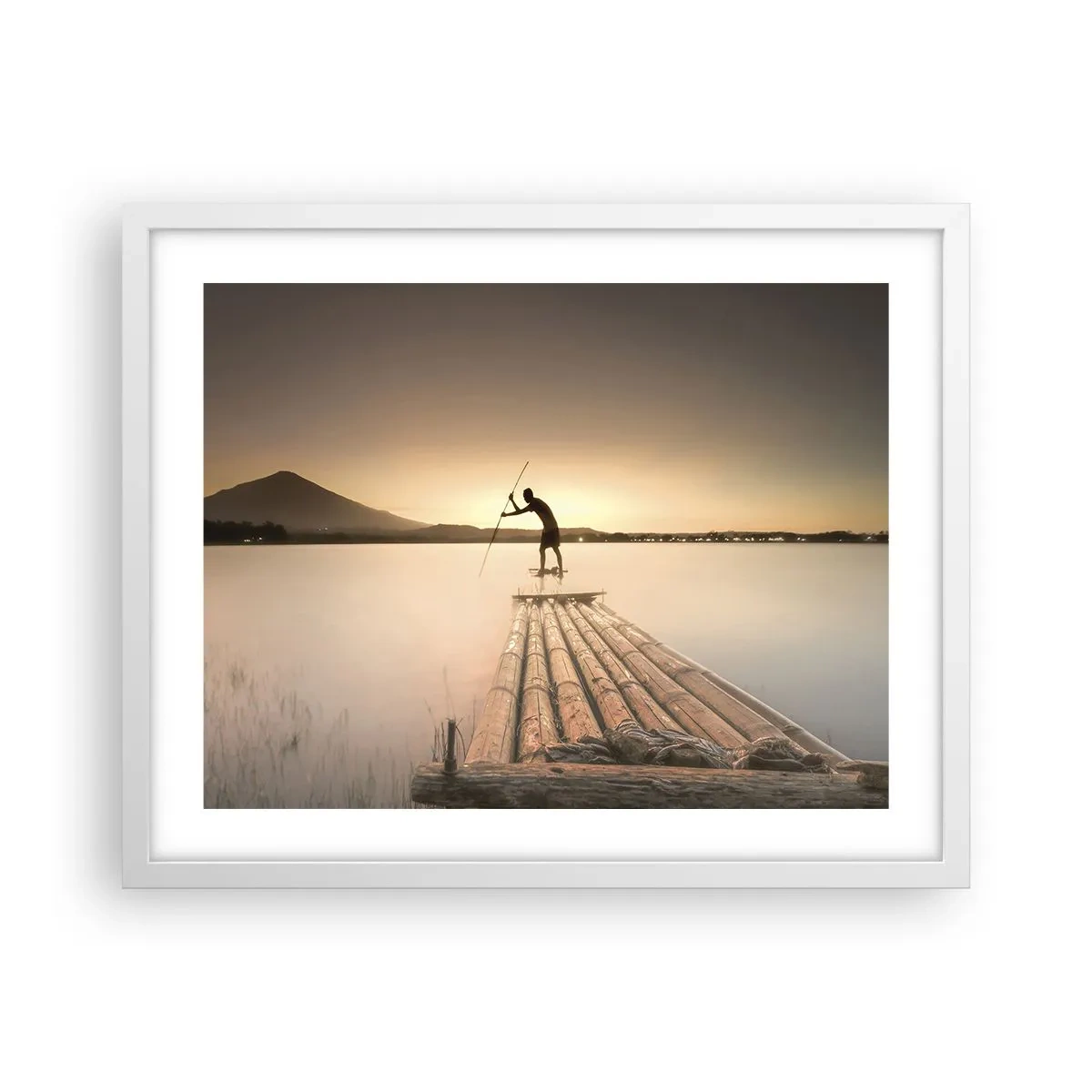 Plakat i hvid ramme - Før du hviler - 50x40 cm