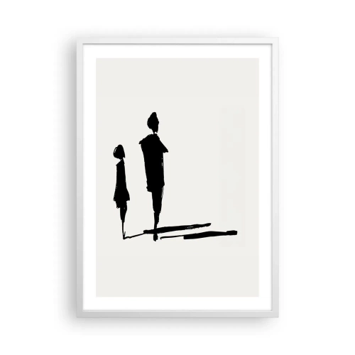 Plakat i hvid ramme - Sikkert sammen? - 50x70 cm