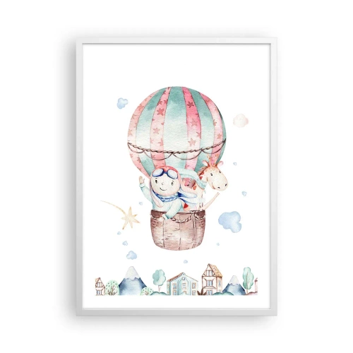 Plakat i hvid ramme - Vi er snart tilbage! - 50x70 cm