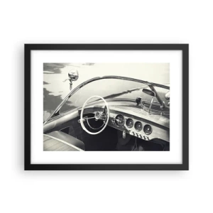 Plakat i sort ramme - Vejr for de rige - 40x30 cm