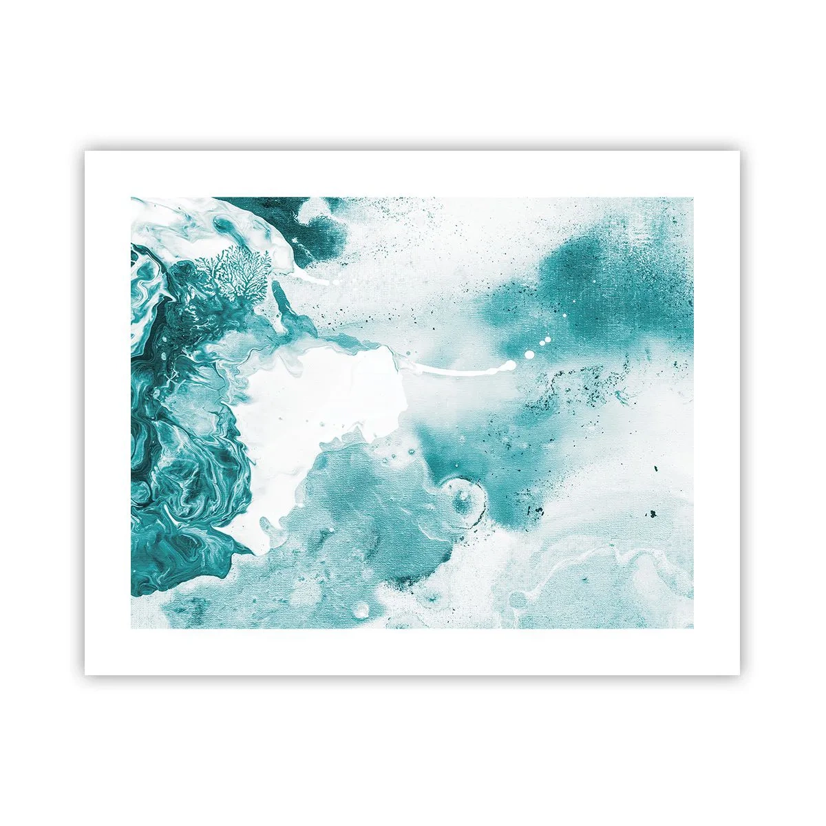 Plakat - Blå oversvømmelsesflader - 50x40 cm