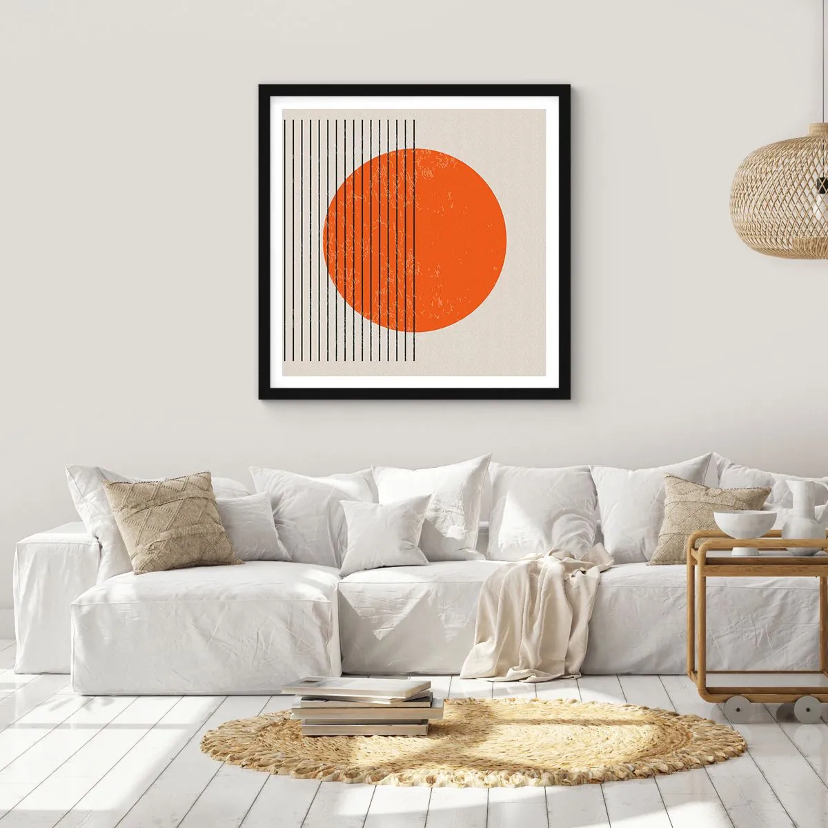 Plakat i sort ramme - Altid solen - 30x30 cm