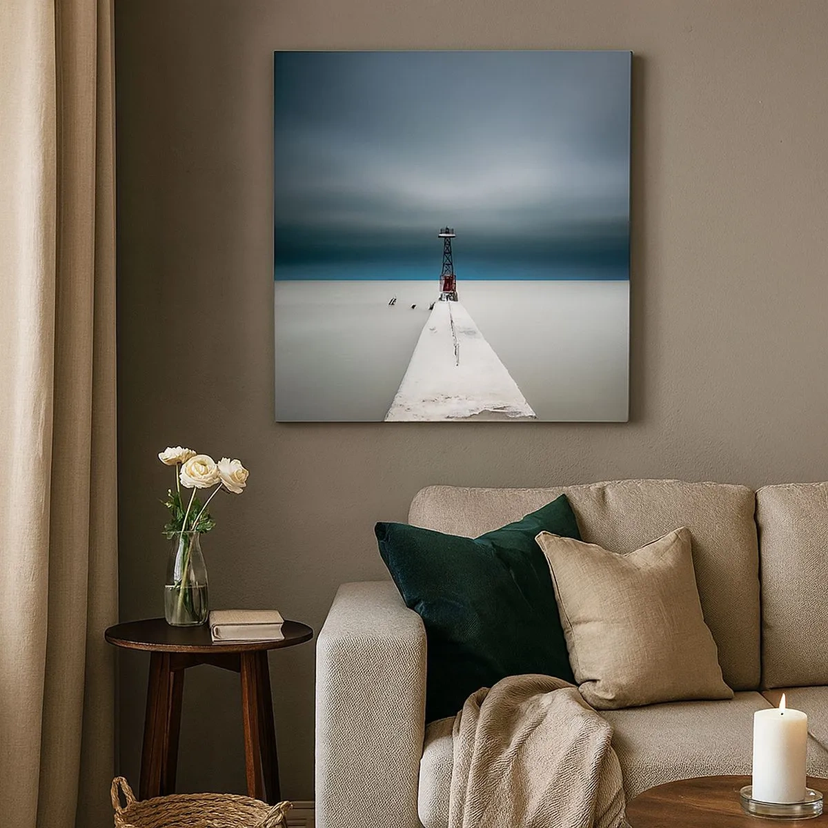 Lærredstryk - Billede på lærred - At møde det uendelige - 30x30 cm