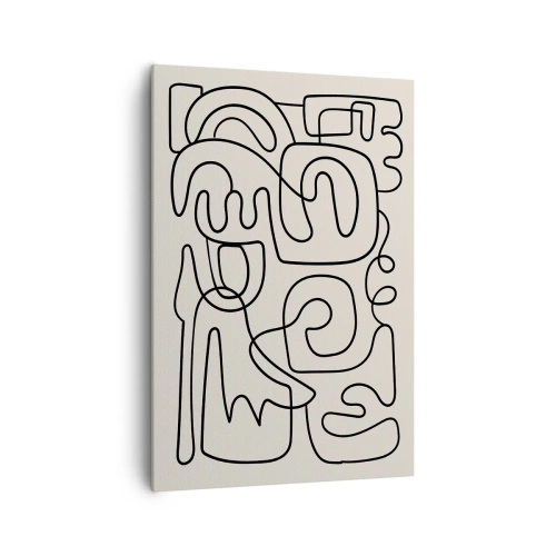 Lærredstryk - Billede på lærred - På sporet - 70x100 cm