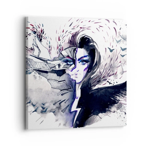 Lærredstryk - Billede på lærred - Dæmonisk og smuk - 30x30 cm