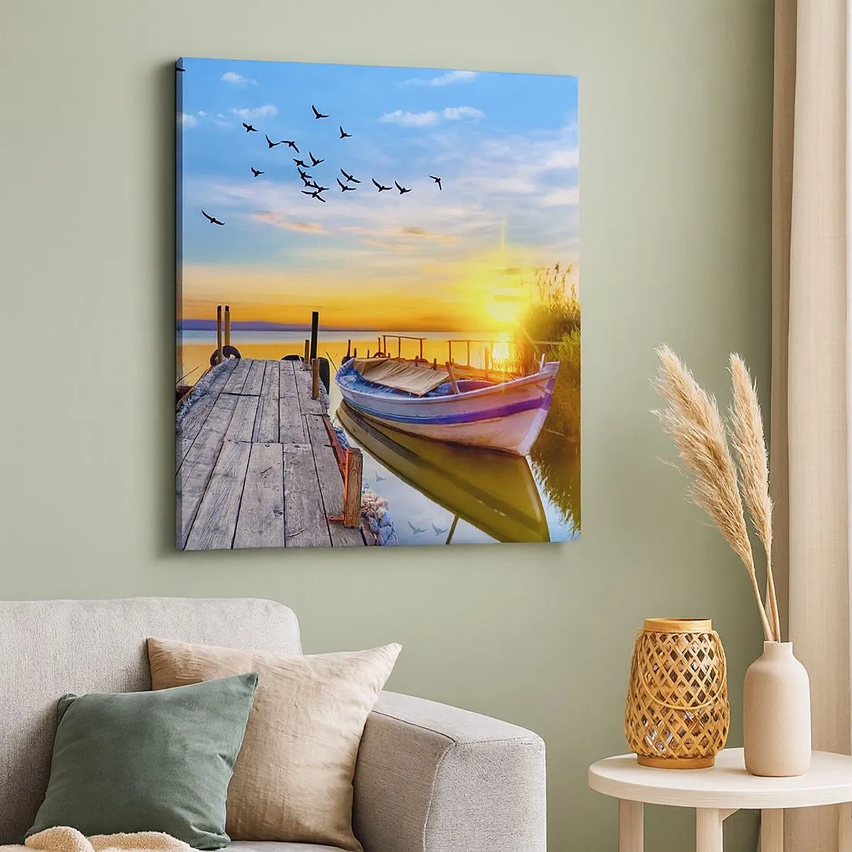 Lærredstryk - Billede på lærred - Farvel, indtil i morgen - 30x30 cm