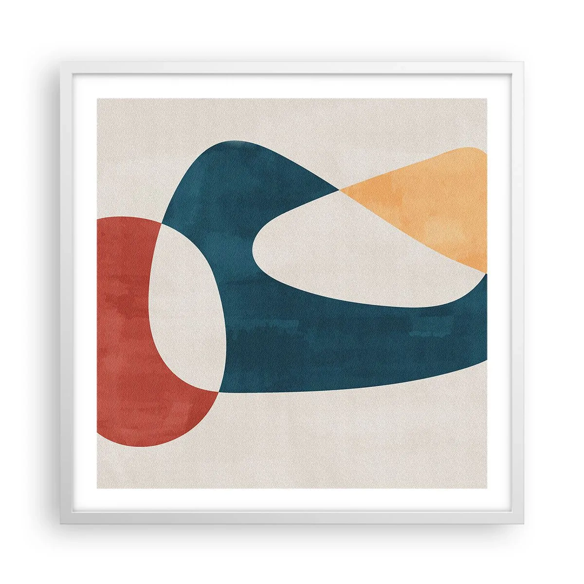 Plakat i hvid ramme - Påvirkninger og metamorfoser - 60x60 cm