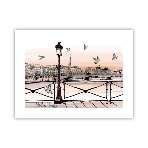 Plakat - Over Paris' hustage - 40x30 cm