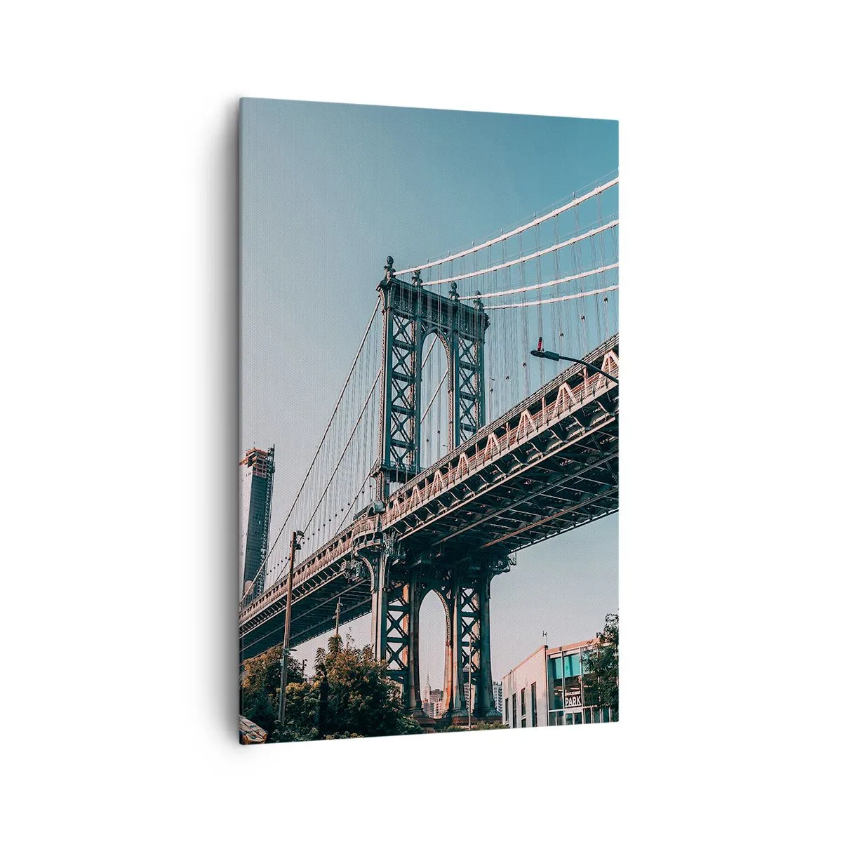 Lærredstryk - Billede på lærred - Over byens bølger - 80x120 cm