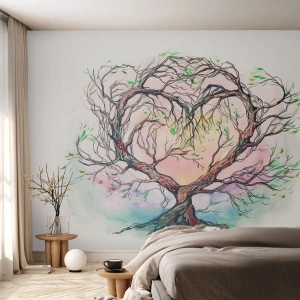 Fototapet Selvklæbende Deluxe Sticker - Sammen mod stormene - Abstraktion, Træ, Stykke - 200x140 cm