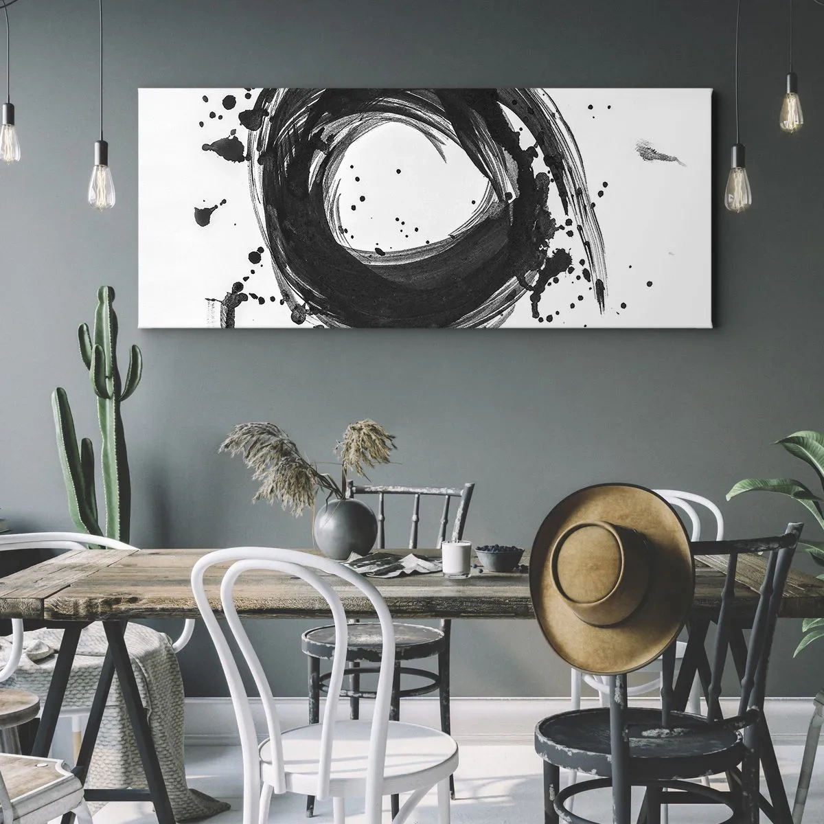 Lærredstryk - Billede på lærred - Skabelsens hvirvelstrøm - 100x40 cm