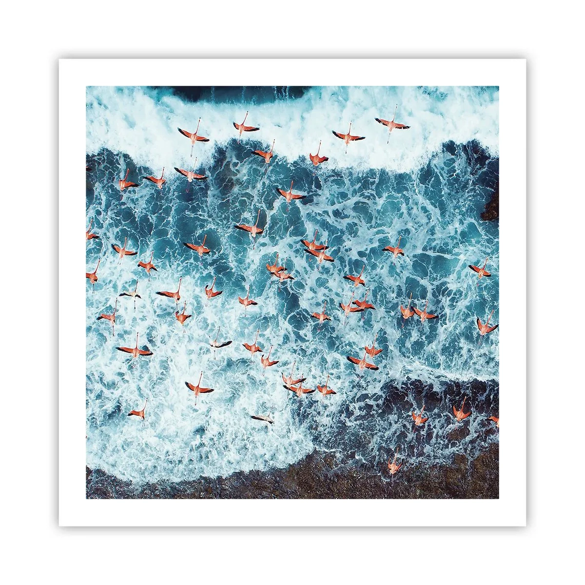 Plakat - Parade ved havet - 60x60 cm