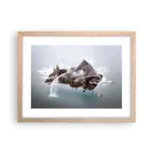 Plakat i ramme af lyst egetræ - Set gennem en surrealists øjne - 40x30 cm