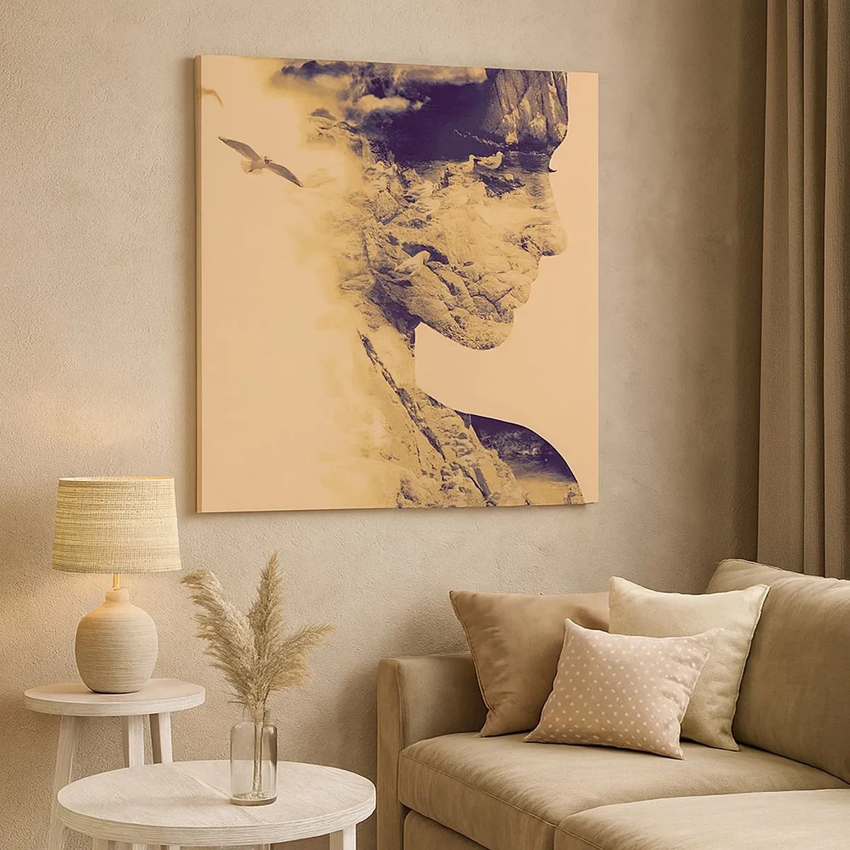 Lærredstryk - Billede på lærred - Smuk af natur - 30x30 cm