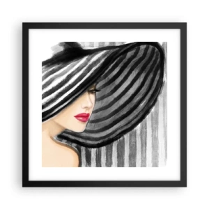 Plakat i sort ramme - Hvor kan jeg finde dig? - 40x40 cm