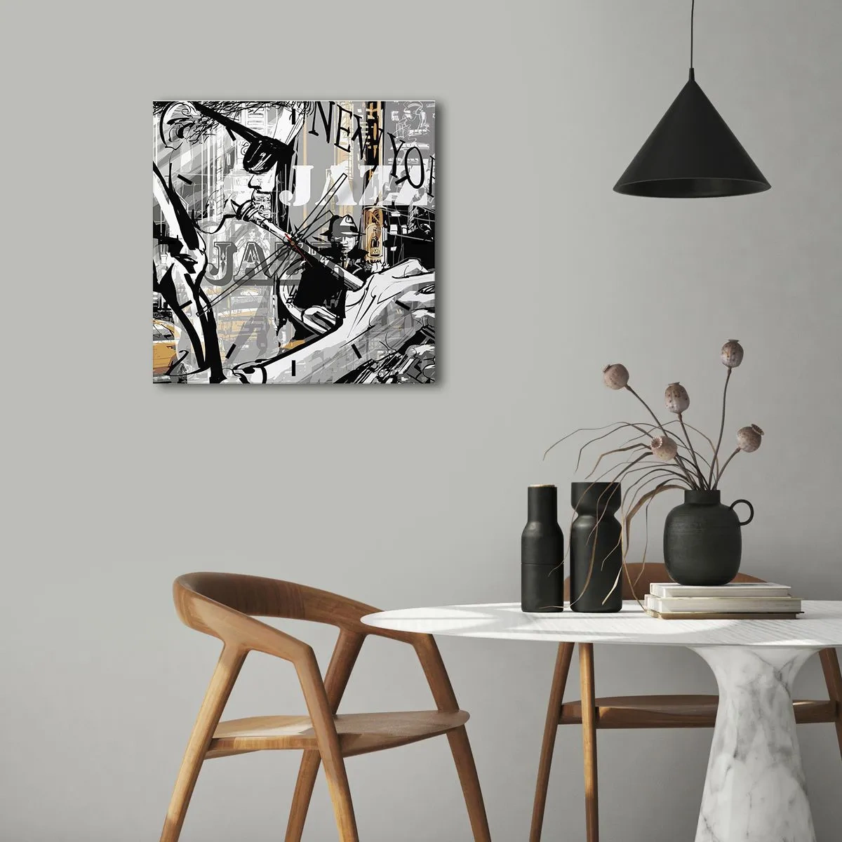 Vægur, Uret - Til New Yorks rytme - 30x30 cm