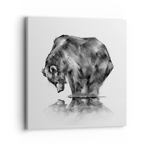 Lærredstryk - Billede på lærred - Dejligt at se nogen tæt på - 40x40 cm