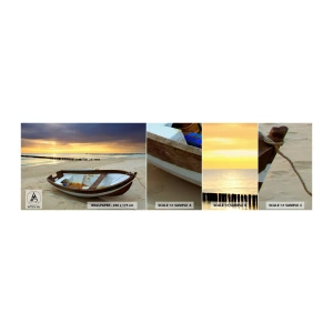 Prøve Fototapet Selvklæbende Deluxe Sticker - Der findes ikke flere smukke strande - Landskab, Hav, Strand - 100x30 cm