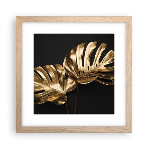 Plakat i ramme af lyst egetræ - Naturens skatte - 30x30 cm