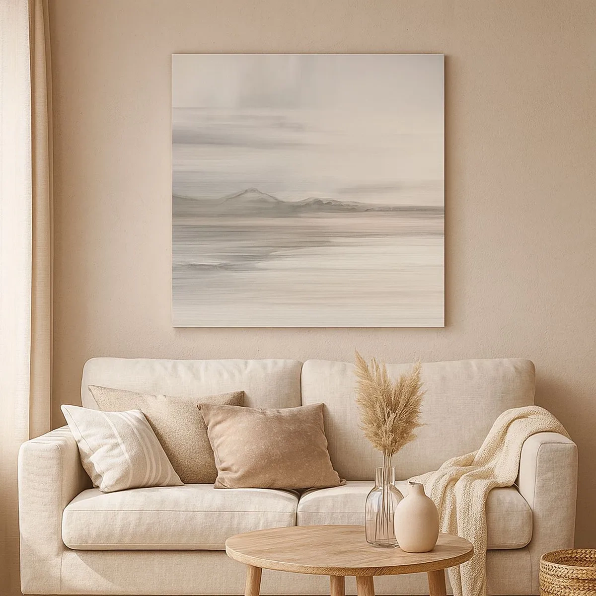 Lærredstryk - Billede på lærred - En tankevækkende afstand - 30x30 cm