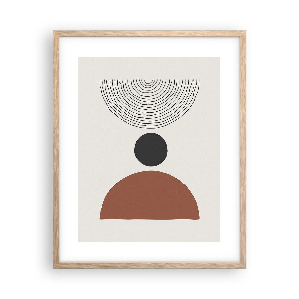 Plakat i ramme af lyst egetræ - I rampelyset - 40x50 cm
