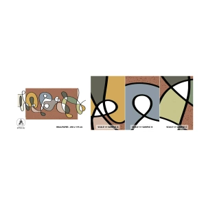 Prøve Fototapet Selvklæbende Deluxe Sticker - En abstraktion, der er værd at smile over - Moderne, Abstraktion, Stykke - 100x30 cm