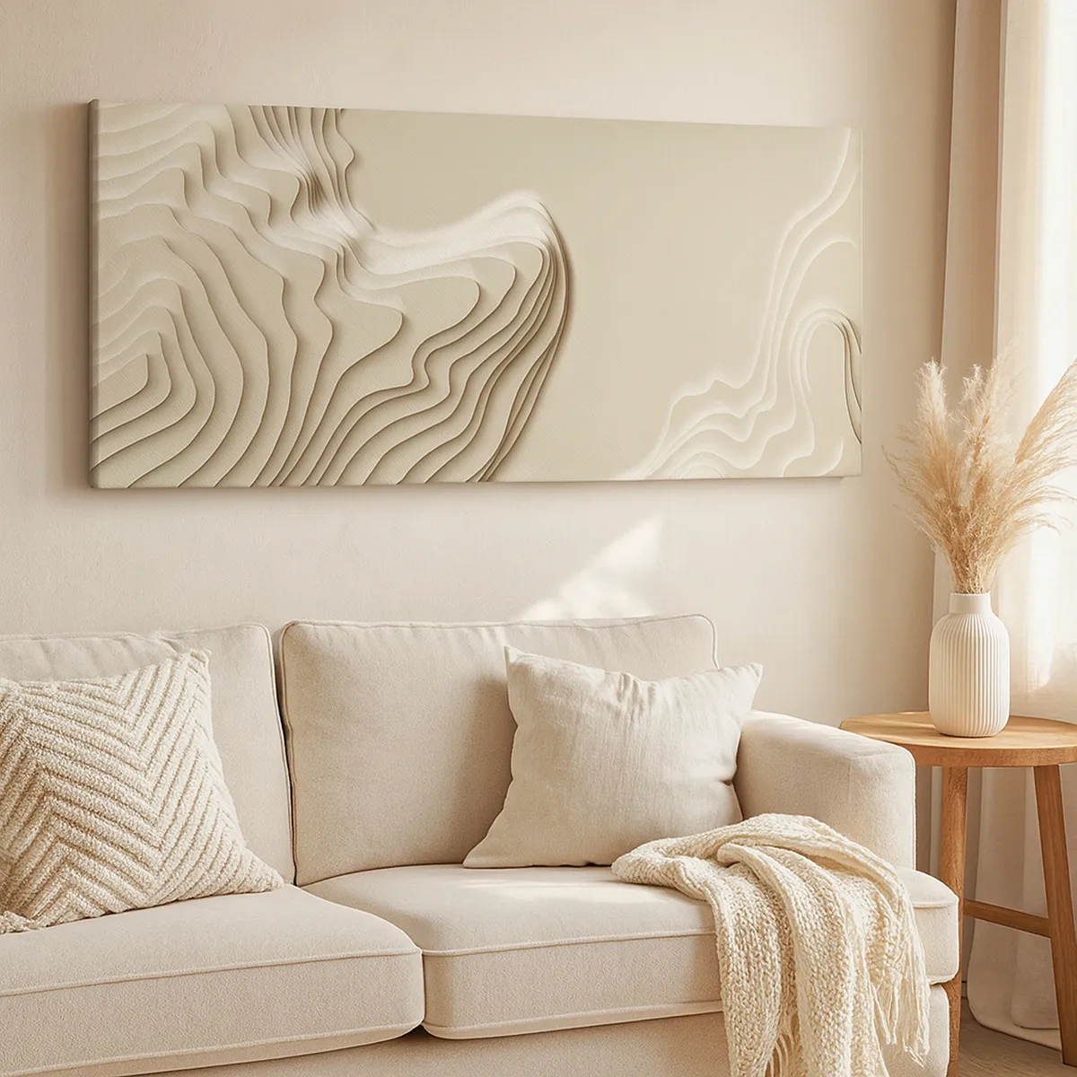 Lærredstryk - Billede på lærred - Kunstens topografi - 30x30 cm