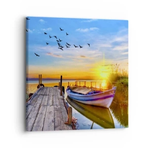 Lærredstryk - Billede på lærred - Farvel, indtil i morgen - 30x30 cm