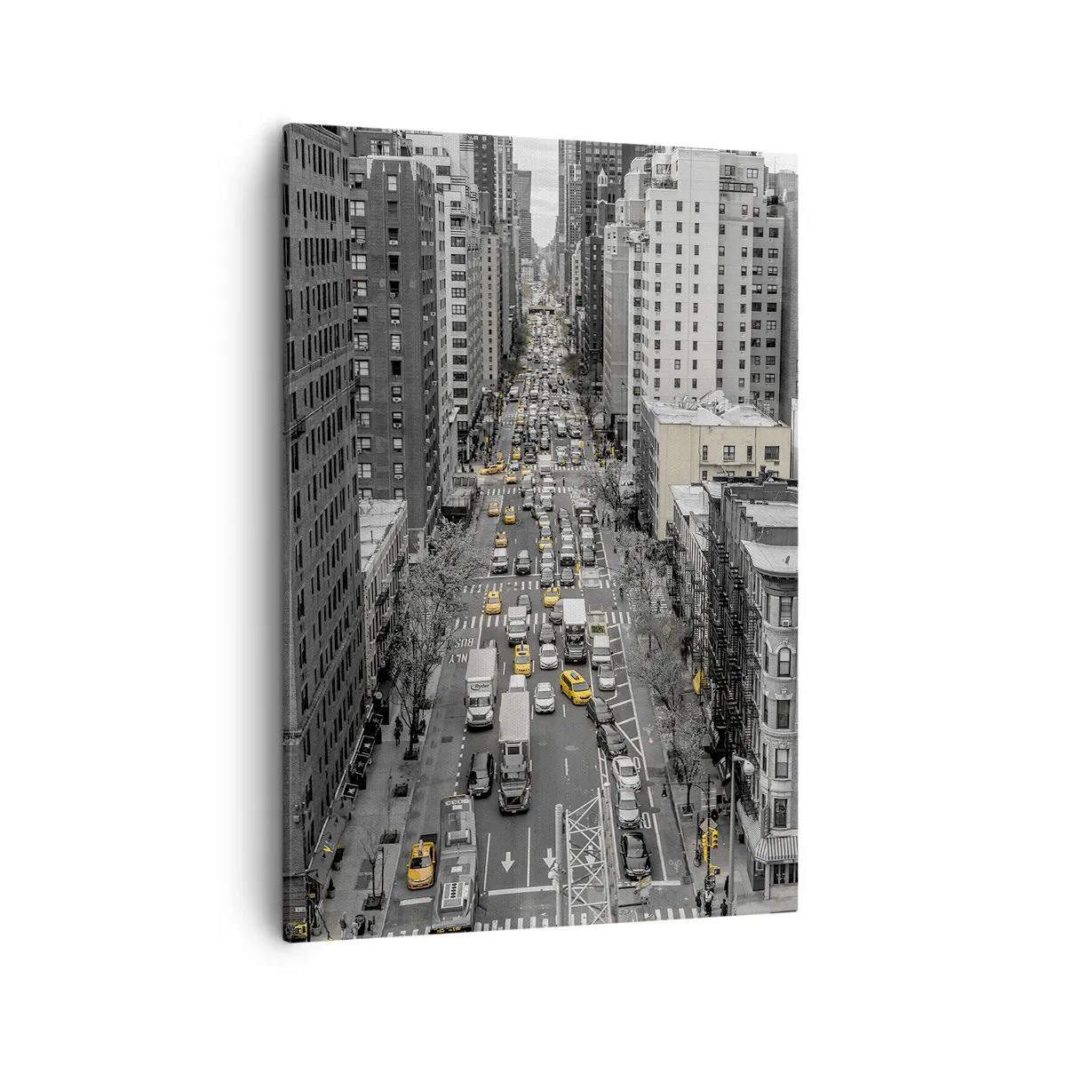 Lærredstryk - Billede på lærred - Livet i New York - 50x70 cm