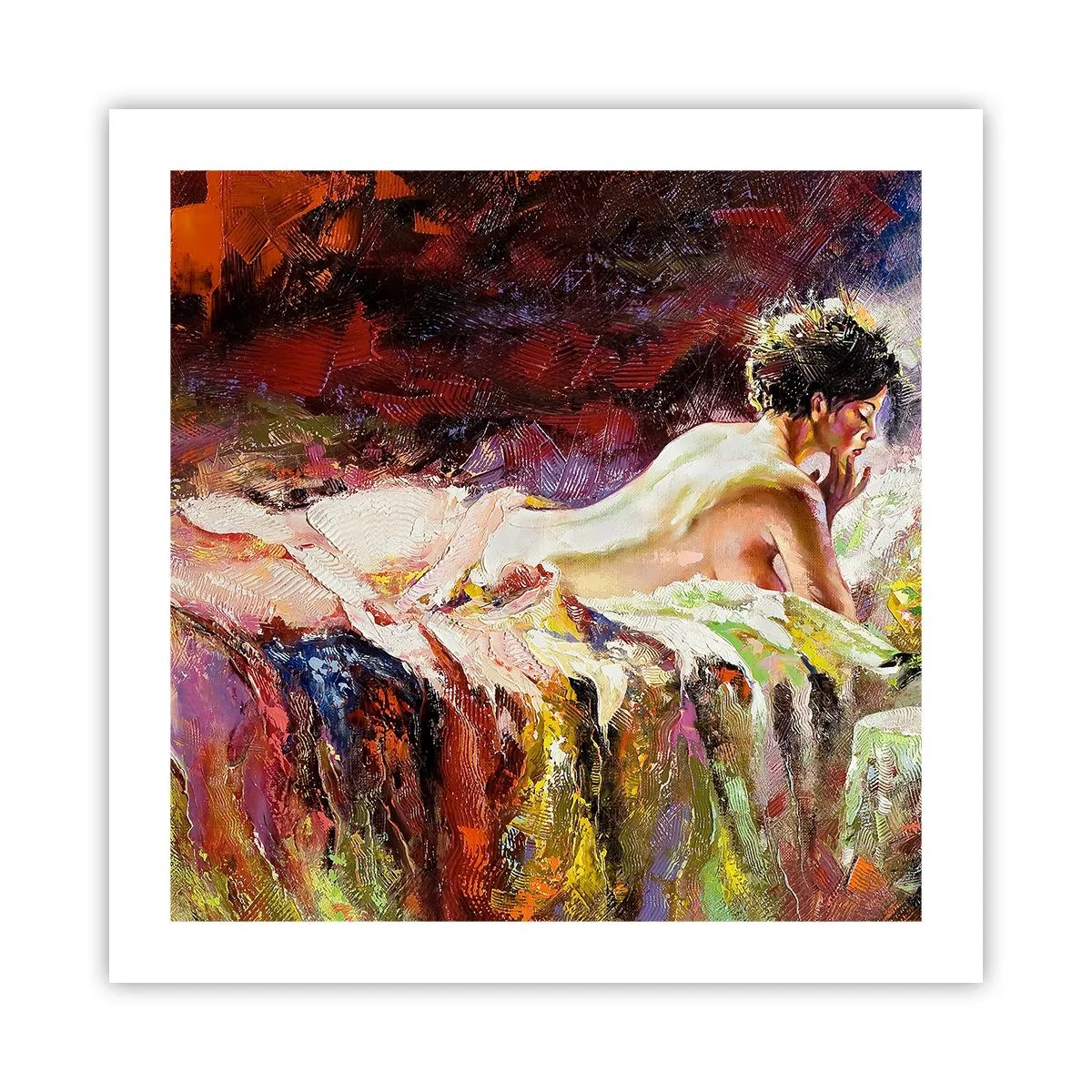 Plakat - Eftertænksom Venus - 50x50 cm