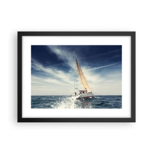 Plakat i sort ramme - De kan ikke indhente os! - 40x30 cm