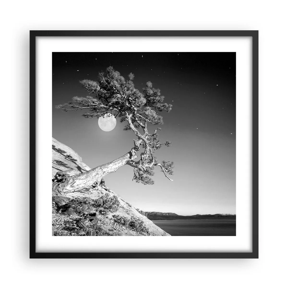 Plakat i sort ramme - Den sejrrige kriger - 50x50 cm