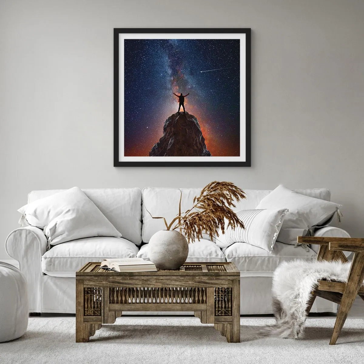 Plakat i sort ramme - Magten er hos mig! - 60x60 cm