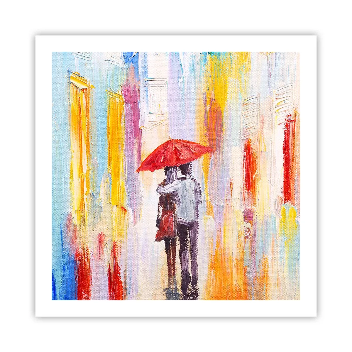 Plakat - Lad det regne  mere - 60x60 cm