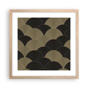 Plakat i ramme af lyst egetræ - Enhed i mangfoldighed - 40x40 cm