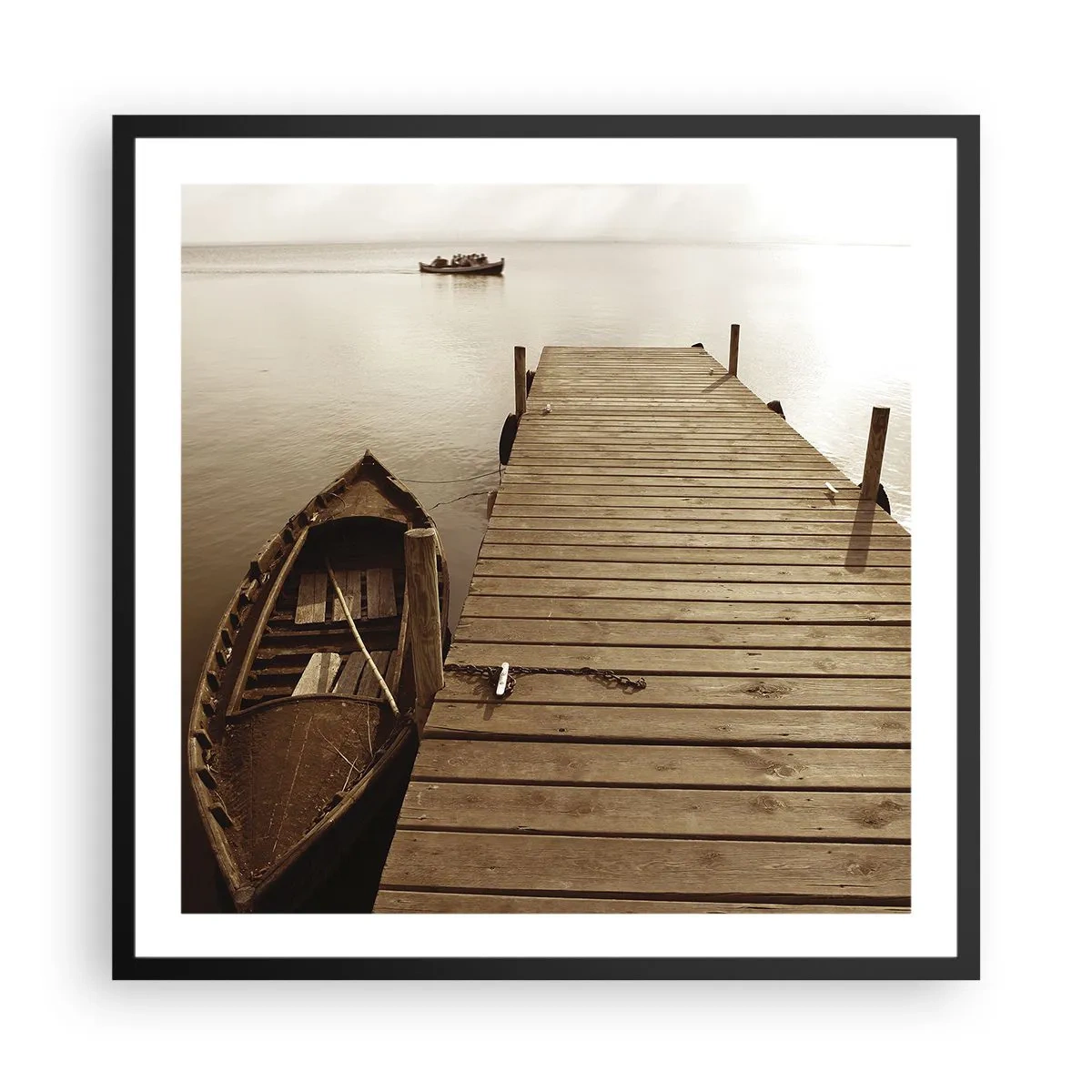 Plakat i sort ramme - Stor fred - 60x60 cm