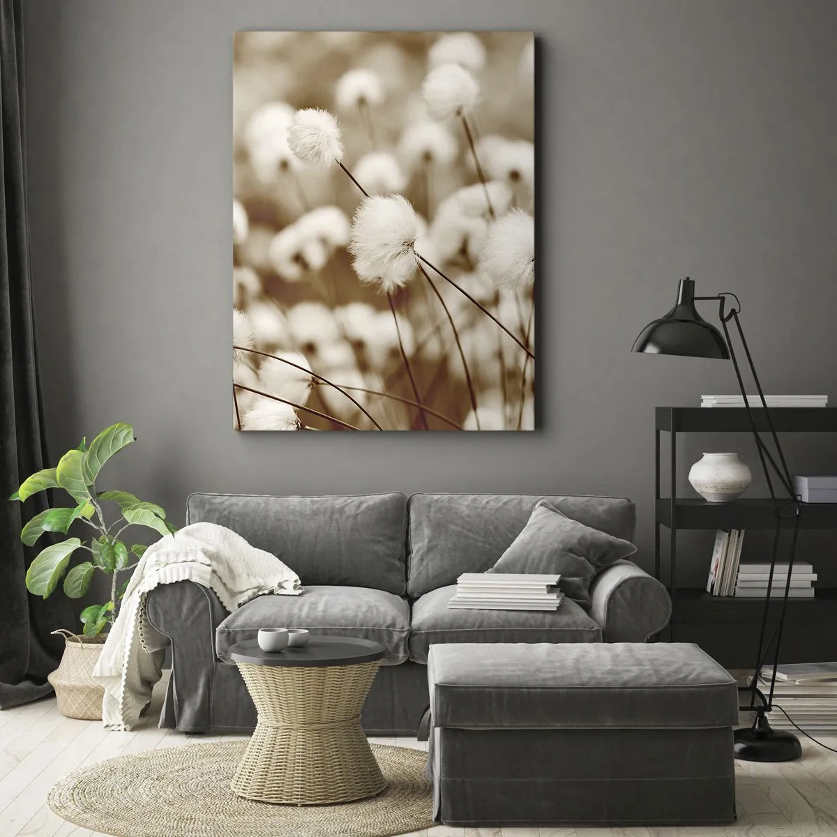 Lærredstryk - Billede på lærred - Fyldig mark - 50x70 cm