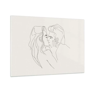 Billede på glas - Forviklet i følelser - 100x70 cm