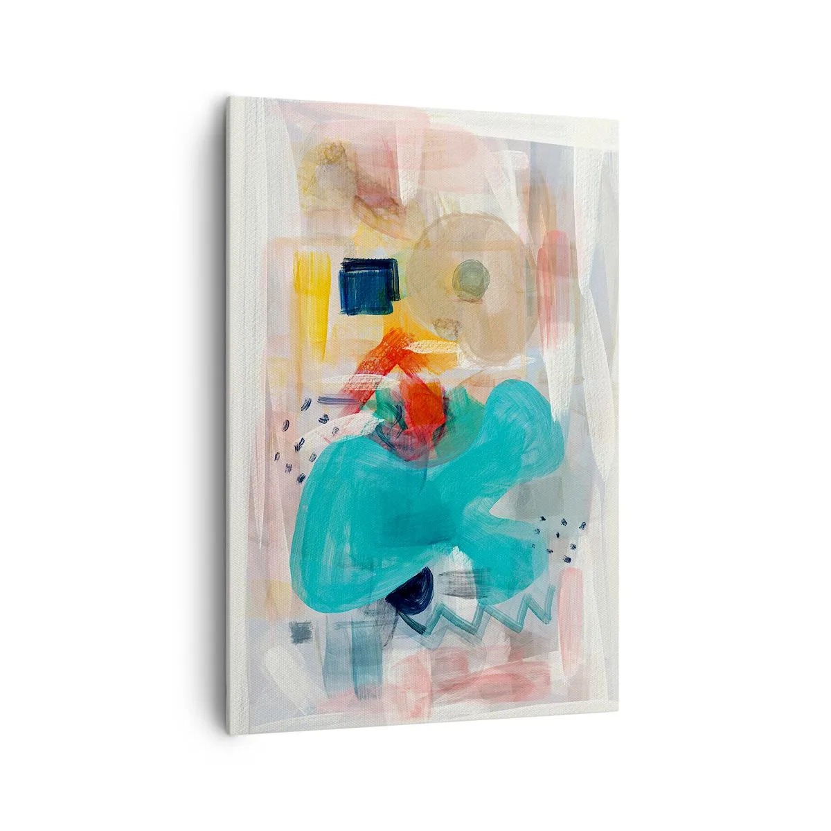 Lærredstryk - Billede på lærred - Et farverigt spil - 70x100 cm