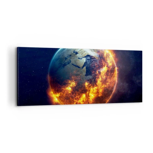 Lærredstryk - Billede på lærred - Apokalypsens flamme - 100x40 cm
