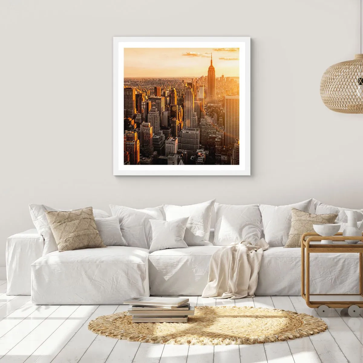 Plakat i hvid ramme - At vokse i solen - 40x40 cm