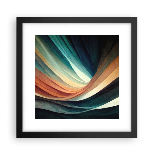 Plakat i sort ramme - Vævet af farver - 30x30 cm