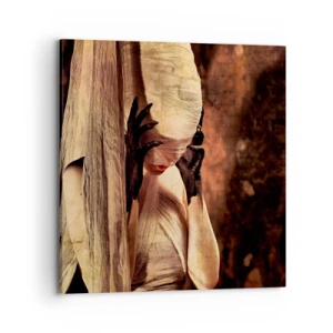 Lærredstryk - Billede på lærred - Mellem godt og ondt - 70x70 cm