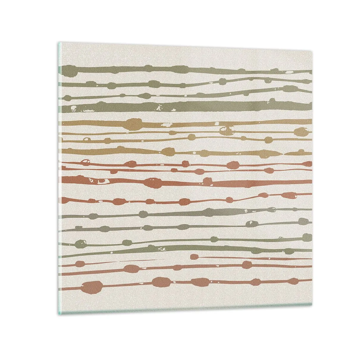 Billede på glas - Musikalsk farvenotation - 40x40 cm