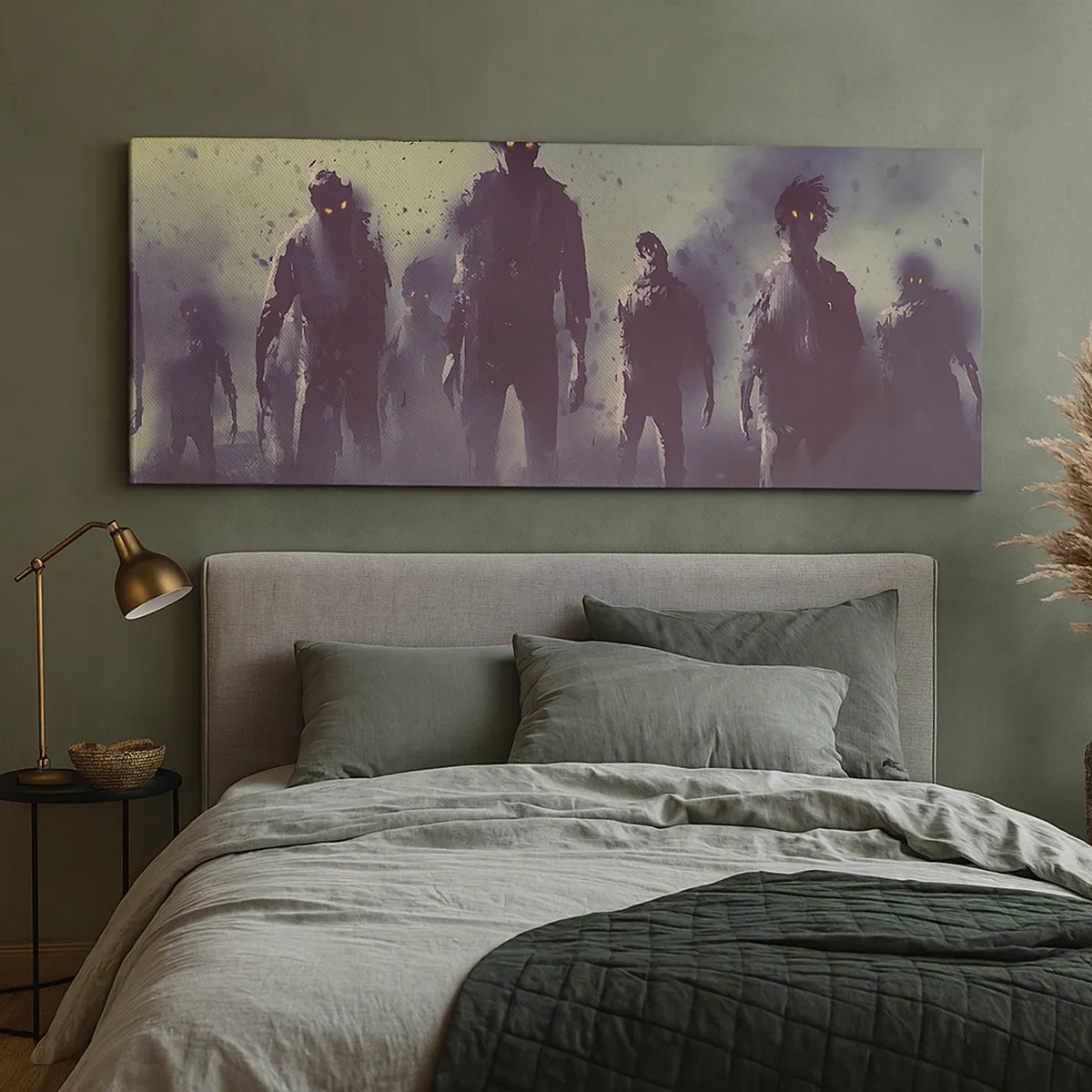 Lærredstryk - Billede på lærred - Pas på! De kommer - 30x30 cm