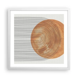 Plakat i hvid ramme - En solrig komposition - 50x50 cm