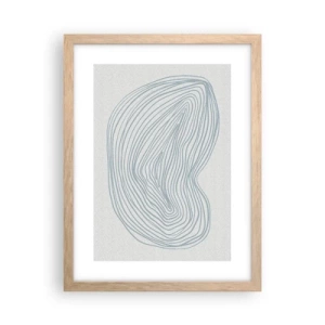 Plakat i ramme af lyst egetræ - Smil fra en dråbe - 30x40 cm