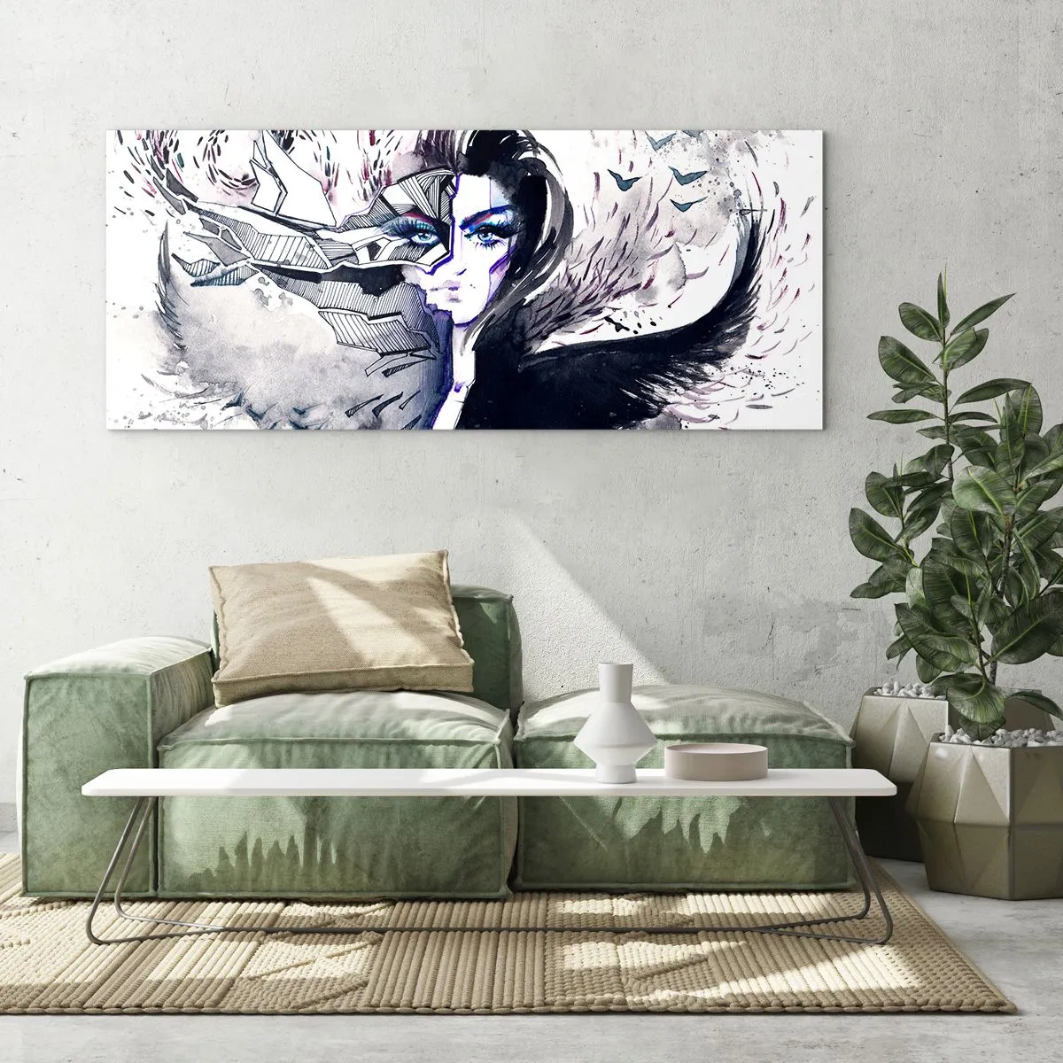 Billede på glas - Dæmonisk og smuk - 100x40 cm